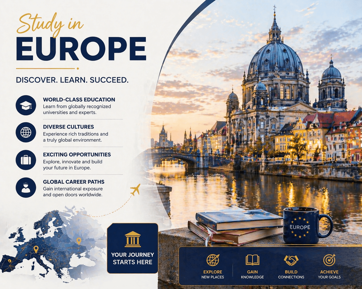 Study Abroad in Europe 🌍 - Professional Guidance