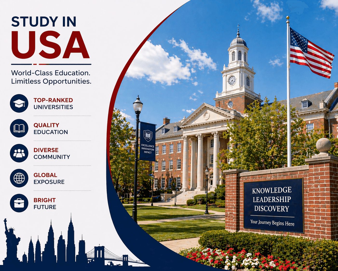 Study Abroad in USA 🇺🇸 - Professional Guidance